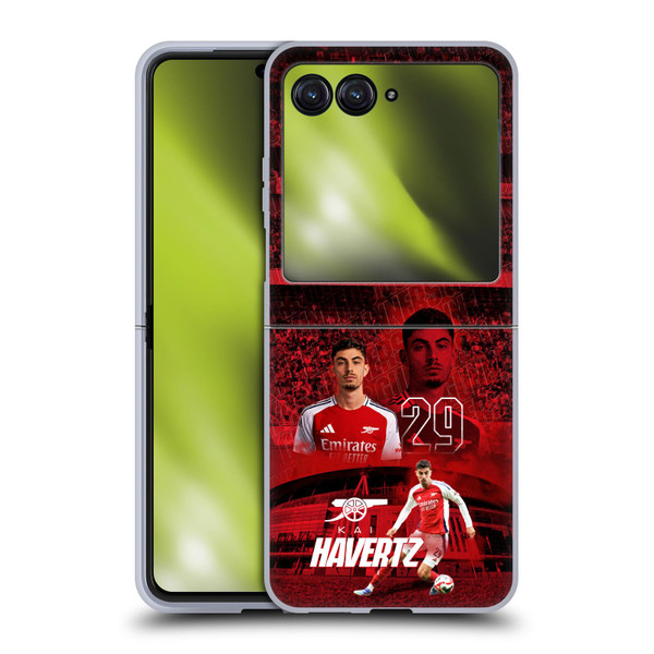 Arsenal FC 2024/25 First Team Kai Havertz Soft Gel Case for Motorola Razr 40 Ultra / Razr+ 2023