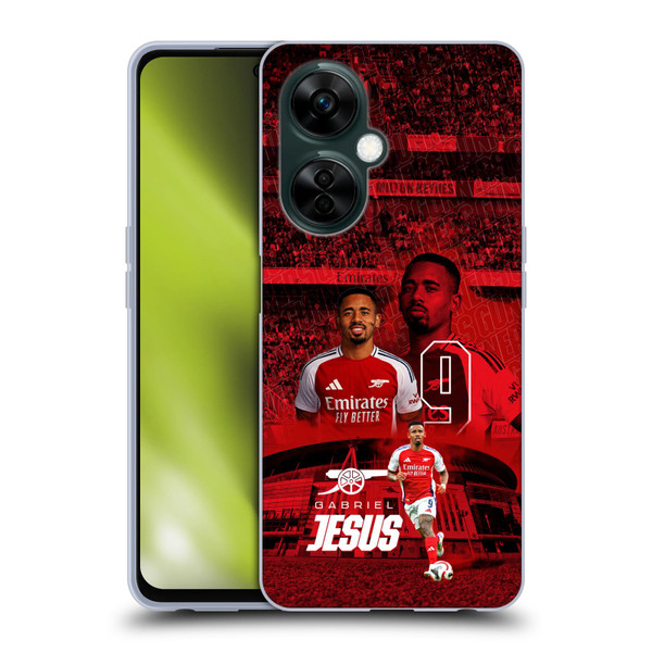 Arsenal FC 2024/25 First Team Gabriel Jesus Soft Gel Case for OnePlus Nord N30