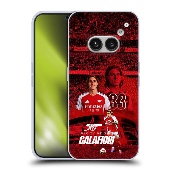 Arsenal FC 2024/25 First Team Riccardo Calafiori Soft Gel Case for Nothing Phone (2a)