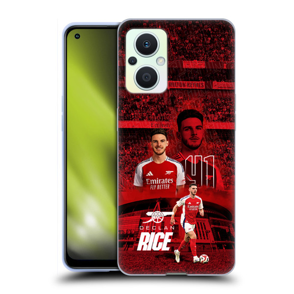 Arsenal FC 2024/25 First Team Declan Rice Soft Gel Case for OPPO Reno8 Lite