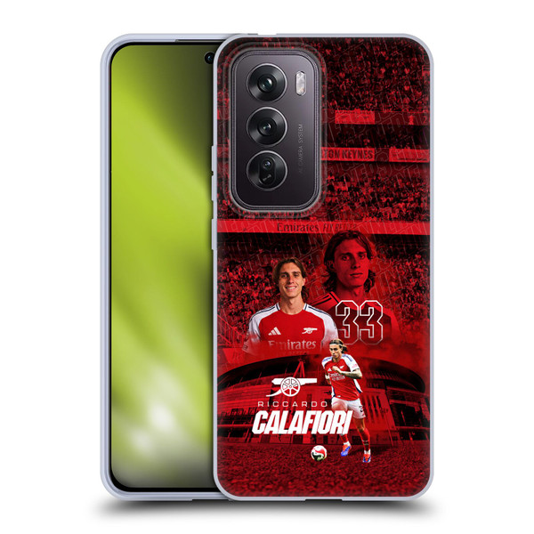 Arsenal FC 2024/25 First Team Riccardo Calafiori Soft Gel Case for OPPO Reno12 Pro 5G