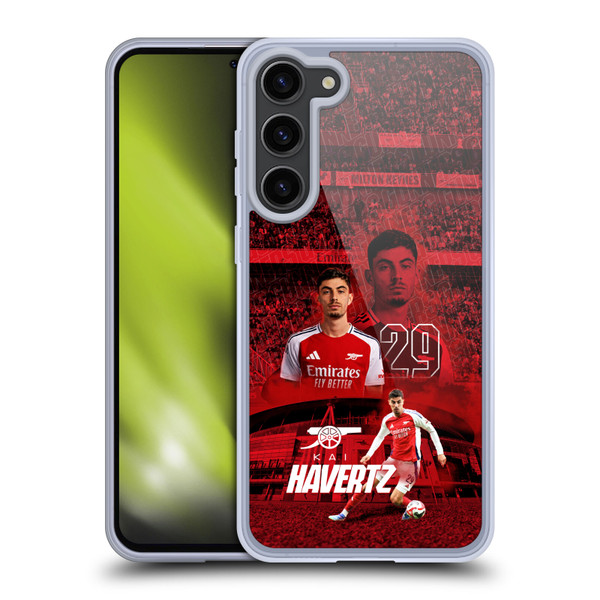 Arsenal FC 2024/25 First Team Kai Havertz Soft Gel Case for Samsung Galaxy S23+ 5G
