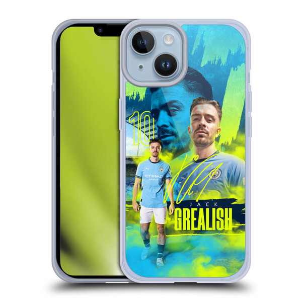 Manchester City Man City FC 2024/25 First Team Jack Grealish Soft Gel Case for Apple iPhone 14