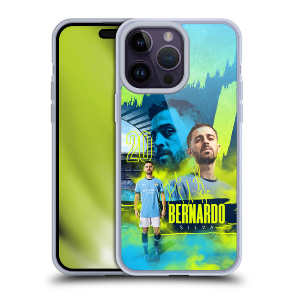 Manchester City Man City FC 2024/25 First Team Bernardo Silva Soft Gel Case for Apple iPhone 14 Pro Max