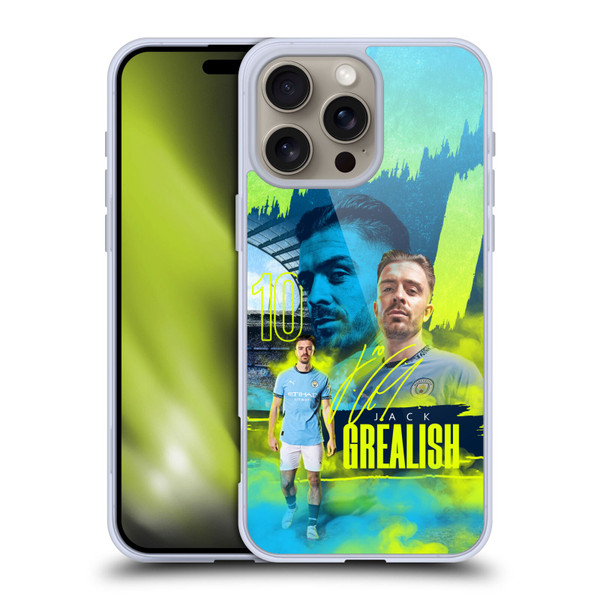 Manchester City Man City FC 2024/25 First Team Jack Grealish Soft Gel Case for Apple iPhone 16 Pro Max