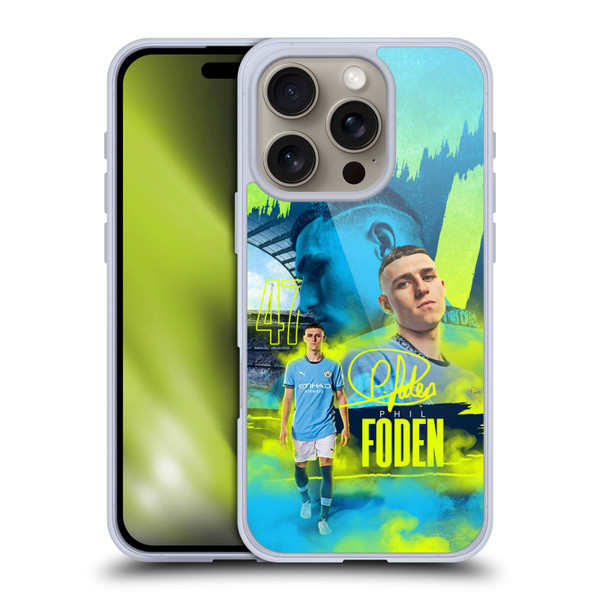Manchester City Man City FC 2024/25 First Team Phil Foden Soft Gel Case for Apple iPhone 16 Pro