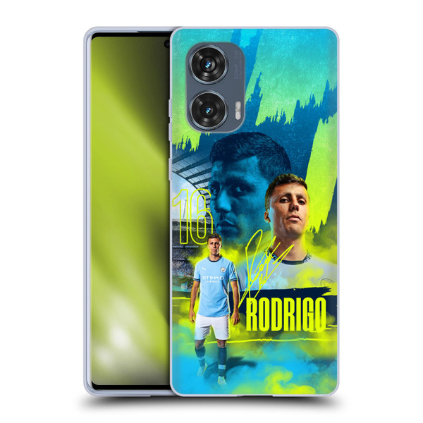 Manchester City Man City FC 2024/25 First Team Rodrigo Soft Gel Case for Motorola Edge 50 Fusion