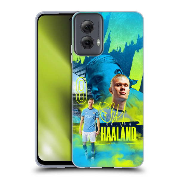 Manchester City Man City FC 2024/25 First Team Erling Haaland Soft Gel Case for Motorola Moto G Power (2024)