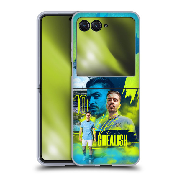 Manchester City Man City FC 2024/25 First Team Jack Grealish Soft Gel Case for Motorola Razr 40 Ultra / Razr+ 2023