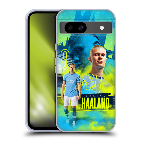 Manchester City Man City FC 2024/25 First Team Erling Haaland Soft Gel Case for Google Pixel 8a