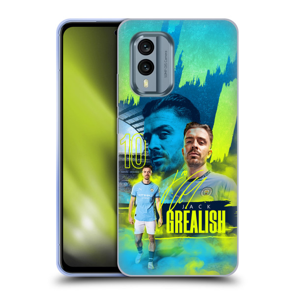 Manchester City Man City FC 2024/25 First Team Jack Grealish Soft Gel Case for Nokia X30