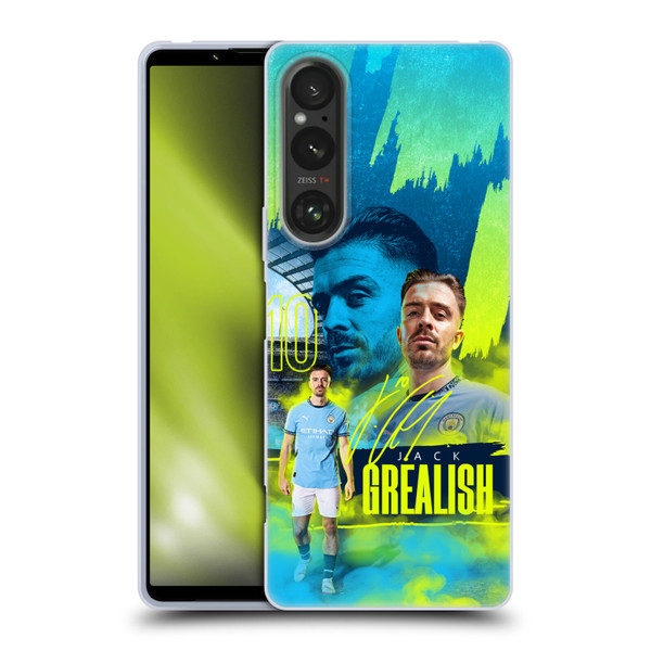 Manchester City Man City FC 2024/25 First Team Jack Grealish Soft Gel Case for Sony Xperia 1 V 5G