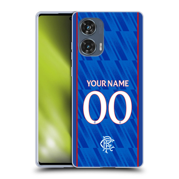 Custom Customised Personalised Rangers FC 2024/25 Kit Home Soft Gel Case for Motorola Edge 50 Fusion