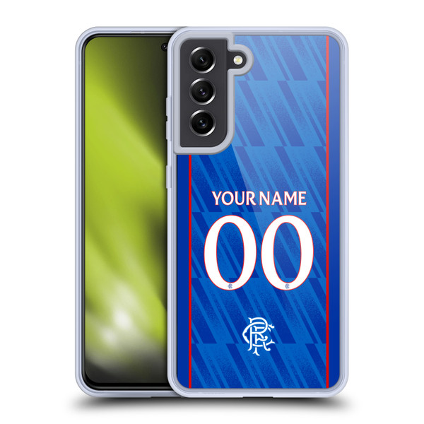 Custom Customised Personalised Rangers FC 2024/25 Kit Home Soft Gel Case for Samsung Galaxy S21 FE 5G