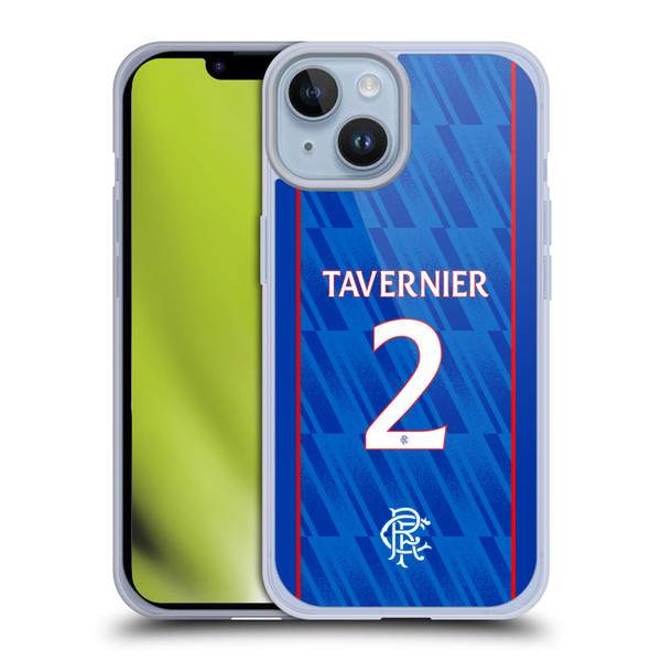 Rangers FC 2024/25 Players Home Kit James Tavernier Soft Gel Case for Apple iPhone 14