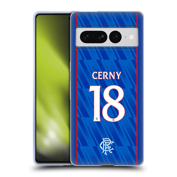 Rangers FC 2024/25 Players Home Kit Cerný Soft Gel Case for Google Pixel 7 Pro