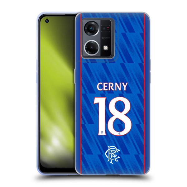 Rangers FC 2024/25 Players Home Kit Cerný Soft Gel Case for OPPO Reno8 4G