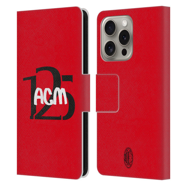 AC Milan 125th Anniversary Typography Leather Book Wallet Case Cover For Apple iPhone 16 Pro AC Milan 125th Anniversary Typography Leather Book Wallet Case Cover For Apple iPhone 16 Pro