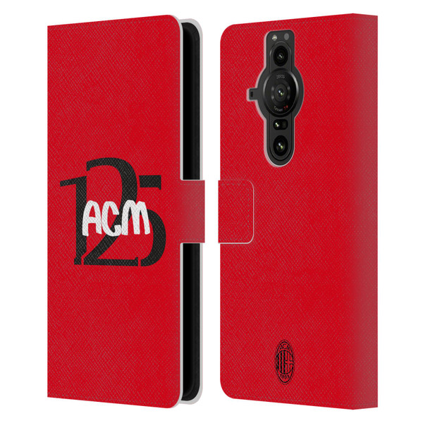 AC Milan 125th Anniversary Typography Leather Book Wallet Case Cover For Sony Xperia Pro-I AC Milan 125th Anniversary Typography Leather Book Wallet Case Cover For Sony Xperia Pro-I