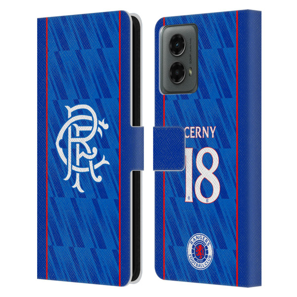 Rangers FC 2024/25 Players Home Kit Cerný Leather Book Wallet Case Cover For Motorola Moto G (2024) Rangers FC 2024/25 Players Home Kit Cerný Leather Book Wallet Case Cover For Motorola Moto G (2024)