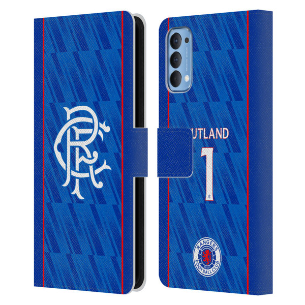 Rangers FC 2024/25 Players Home Kit Jack Butland Leather Book Wallet Case Cover For OPPO Reno 4 5G