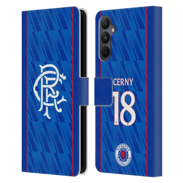 Rangers FC 2024/25 Players Home Kit Cerný Leather Book Wallet Case Cover For Samsung Galaxy A05s