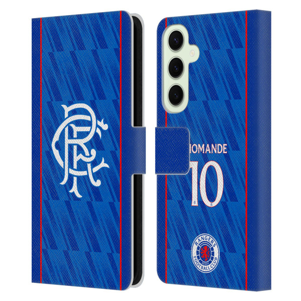 Rangers FC 2024/25 Players Home Kit Mohamed Diomande Leather Book Wallet Case Cover For Samsung Galaxy S25+