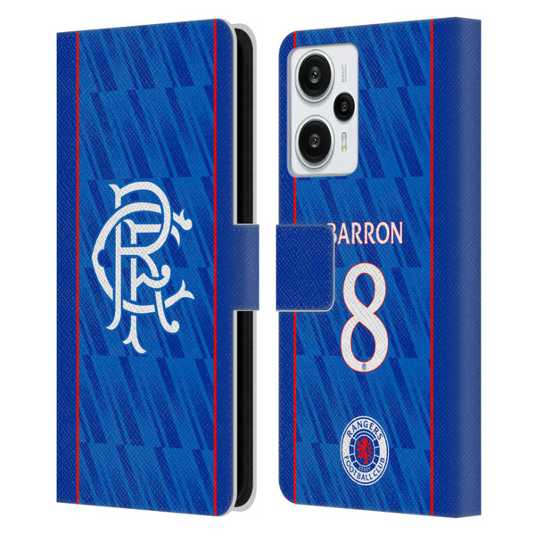 Rangers FC 2024/25 Players Home Kit Connor Barron Leather Book Wallet Case Cover For Xiaomi Redmi Note 12T