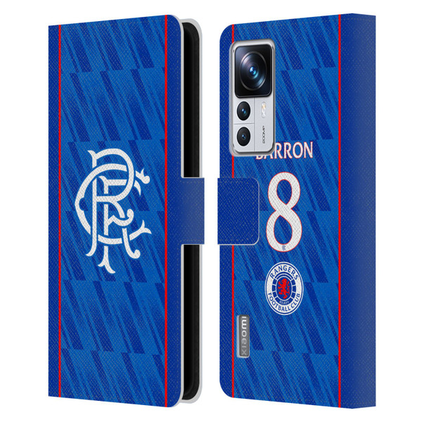 Rangers FC 2024/25 Players Home Kit Connor Barron Leather Book Wallet Case Cover For Xiaomi 12T Pro