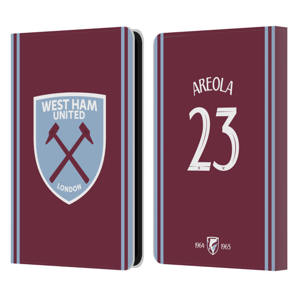 West Ham United FC 2024/25 Players Home Kit Alphonse Areola Leather Book Wallet Case Cover For Amazon Kindle 11th Gen 6in 2022