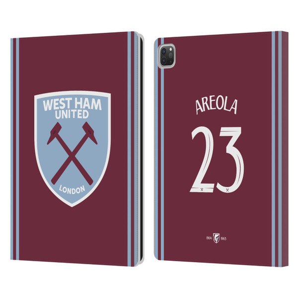West Ham United FC 2024/25 Players Home Kit Alphonse Areola Leather Book Wallet Case Cover For Apple iPad Pro 13 M4 2024 West Ham United FC 2024/25 Players Home Kit Alphonse Areola Leather Book Wallet Case Cover For Apple iPad Pro 13 M4 2024