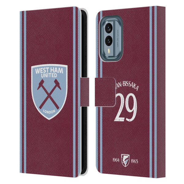 West Ham United FC 2024/25 Players Home Kit Aaron Wan-Bissaka Leather Book Wallet Case Cover For Nokia X30
