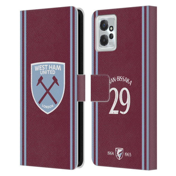 West Ham United FC 2024/25 Players Home Kit Aaron Wan-Bissaka Leather Book Wallet Case Cover For Motorola Moto G Power (2023)