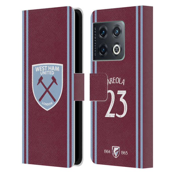 West Ham United FC 2024/25 Players Home Kit Alphonse Areola Leather Book Wallet Case Cover For OnePlus 10 Pro