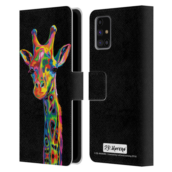 P.D. Moreno Animals Giraffe Leather Book Wallet Case Cover For Samsung Galaxy M31s (2020)
