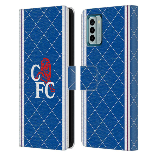 Chelsea Football Club Retro Kit and Stadium 1988 Home Leather Book Wallet Case Cover For Nokia G42