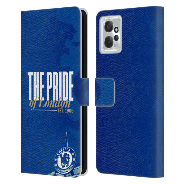 Chelsea Football Club Retro Kit and Stadium Pride Of London Leather Book Wallet Case Cover For Motorola Moto G Power (2023)