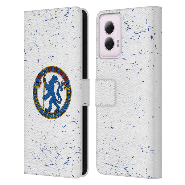 Chelsea Football Club Retro Kit and Stadium 1953 Crest Leather Book Wallet Case Cover For Motorola Moto G Power (2024)