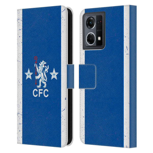 Chelsea Football Club Retro Kit and Stadium 1978 Home Leather Book Wallet Case Cover For OPPO Reno8 4G Chelsea Football Club Retro Kit and Stadium 1978 Home Leather Book Wallet Case Cover For OPPO Reno8 4G