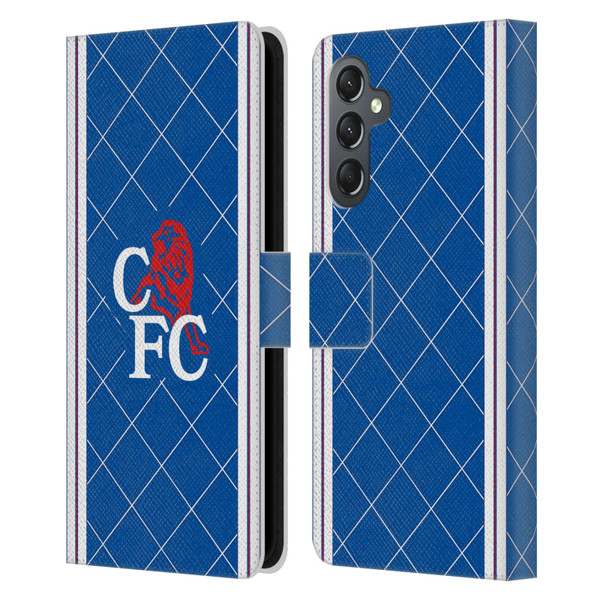 Chelsea Football Club Retro Kit and Stadium 1988 Home Leather Book Wallet Case Cover For Samsung Galaxy A25 5G Chelsea Football Club Retro Kit and Stadium 1988 Home Leather Book Wallet Case Cover For Samsung Galaxy A25 5G