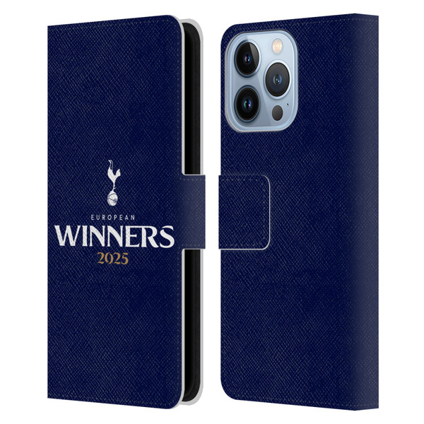 Tottenham Hotspur F.C. 2025 European Winners Blue Leather Book Wallet Case Cover For Apple iPhone 13 Pro