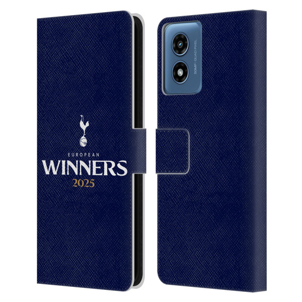 Tottenham Hotspur F.C. 2025 European Winners Blue Leather Book Wallet Case Cover For Motorola Moto G Play (2024) Tottenham Hotspur F.C. 2025 European Winners Blue Leather Book Wallet Case Cover For Motorola Moto G Play (2024)