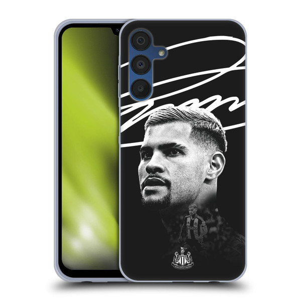 Newcastle United Football Club 2024/25 First Team Bruno Guimarães Soft Gel Case for Samsung Galaxy A15