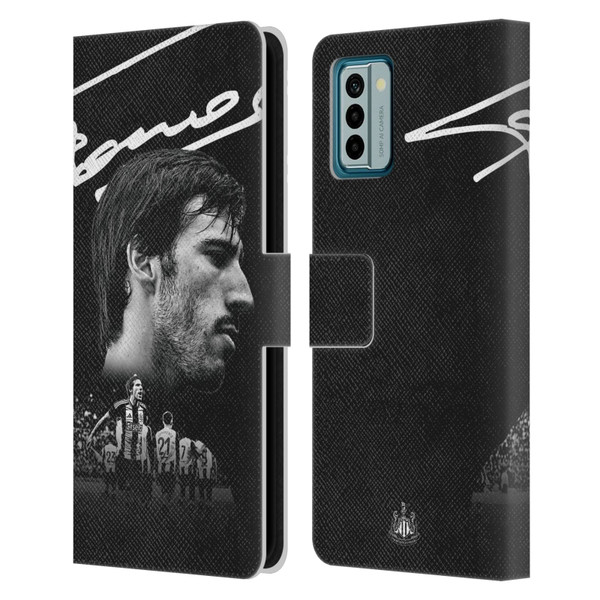 Newcastle United Football Club 2024/25 First Team Sandro Tonali Leather Book Wallet Case Cover For Nokia G42
