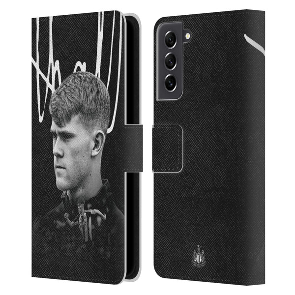 Newcastle United Football Club 2024/25 First Team Lewis Hall Leather Book Wallet Case Cover For Samsung Galaxy S21 FE 5G