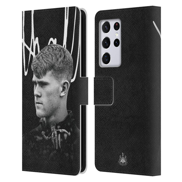 Newcastle United Football Club 2024/25 First Team Lewis Hall Leather Book Wallet Case Cover For Samsung Galaxy S21 Ultra 5G