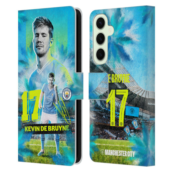 Manchester City Man City FC 2023/24 First Team Kevin De Bruyne Leather Book Wallet Case Cover For Samsung Galaxy S25+