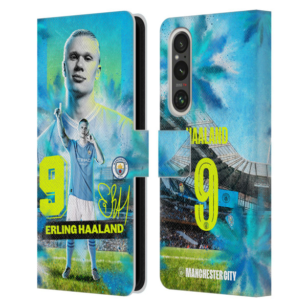 Manchester City Man City FC 2023/24 First Team Erling Haaland Leather Book Wallet Case Cover For Sony Xperia 1 V 5G Manchester City Man City FC 2023/24 First Team Erling Haaland Leather Book Wallet Case Cover For Sony Xperia 1 V 5G