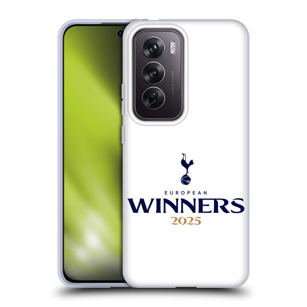 Tottenham Hotspur F.C. 2025 European Winners White Soft Gel Case for OPPO Reno12 Pro 5G