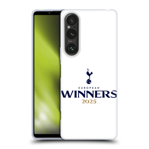 Tottenham Hotspur F.C. 2025 European Winners White Soft Gel Case for Sony Xperia 1 V 5G